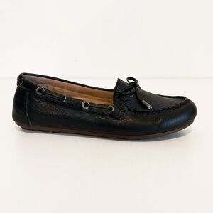 Vionic Virginia Black Leather Slip On Loafers